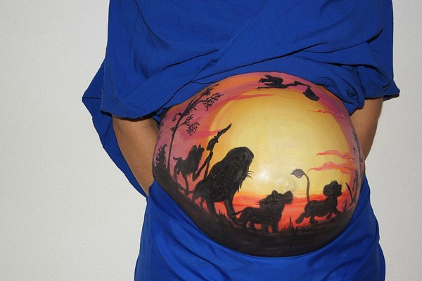 belly painting